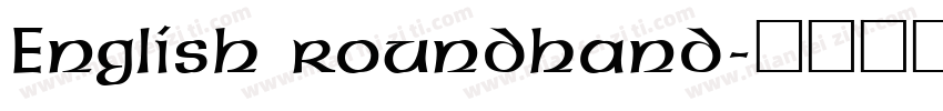 English roundhand字体转换
